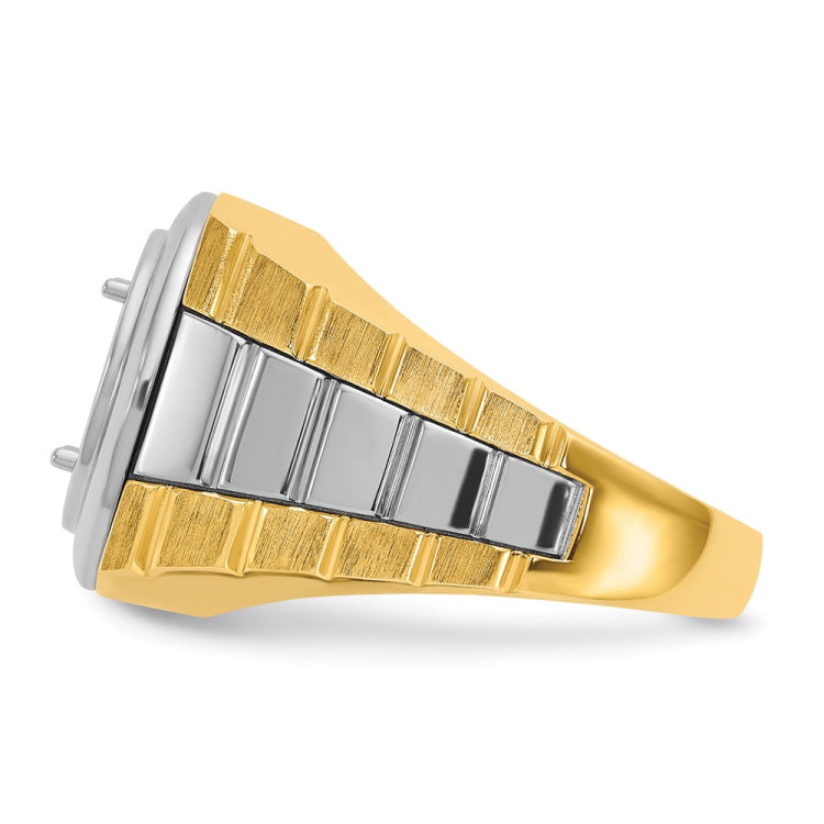 14k Two-Tone Ring for 4ct. Diamond Mounting