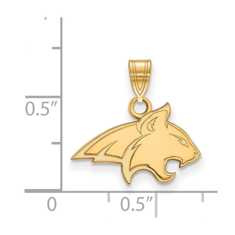 14k Gold LogoArt Montana State University Bobcat Small Pendant