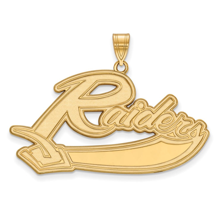 14k Gold LogoArt Mt Union College Raiders Extra Large Pendant