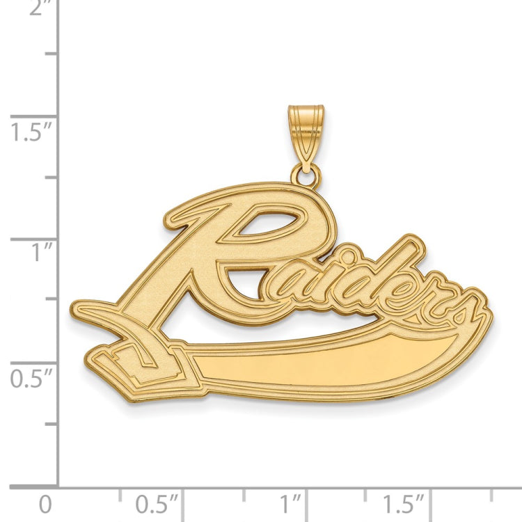14k Gold LogoArt Mt Union College Raiders Extra Large Pendant