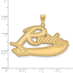 14k Gold LogoArt Mt Union College Raiders Extra Large Pendant