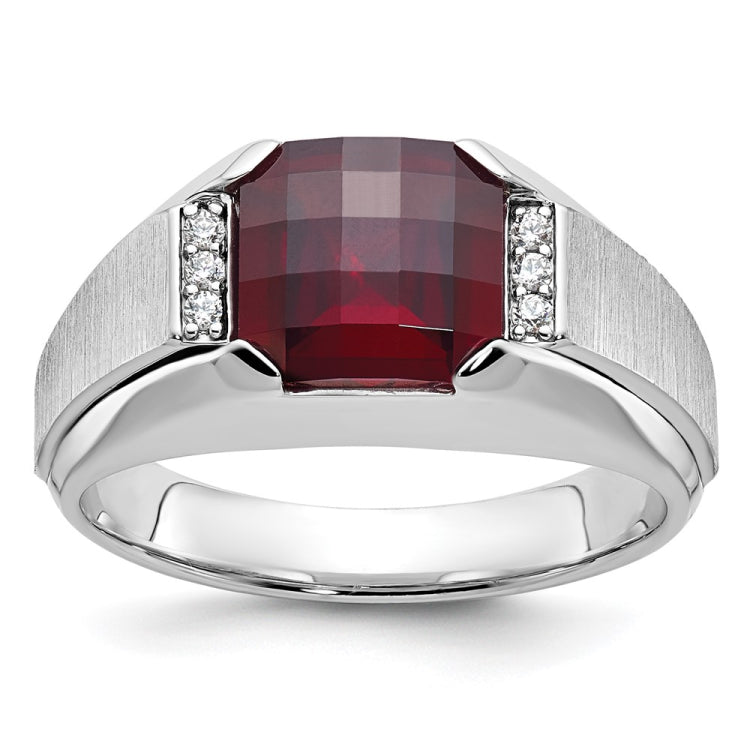 All White Solid Cr Garnet Dia Ring Mounting