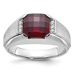 All White Solid Cr Garnet Dia Ring Mounting
