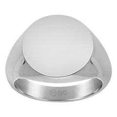 14kw 16mm round face signet ring.