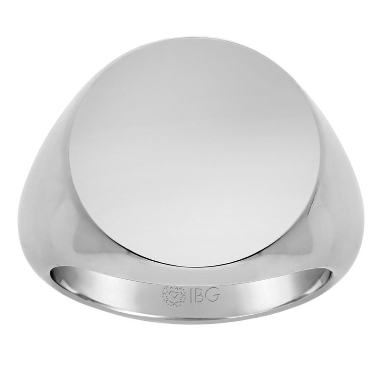 10kw 18mm round face signet ring.