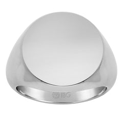 10kw 18mm round face signet ring.