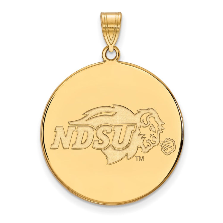 14k Gold LogoArt North Dakota State University Extra Large Disc Pendant