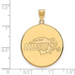 14k Gold LogoArt North Dakota State University Extra Large Disc Pendant