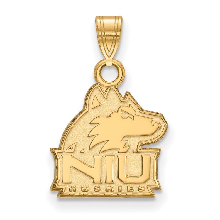 14k Gold LogoArt Northern Illinois University N-I-U Huskies Small Pendant