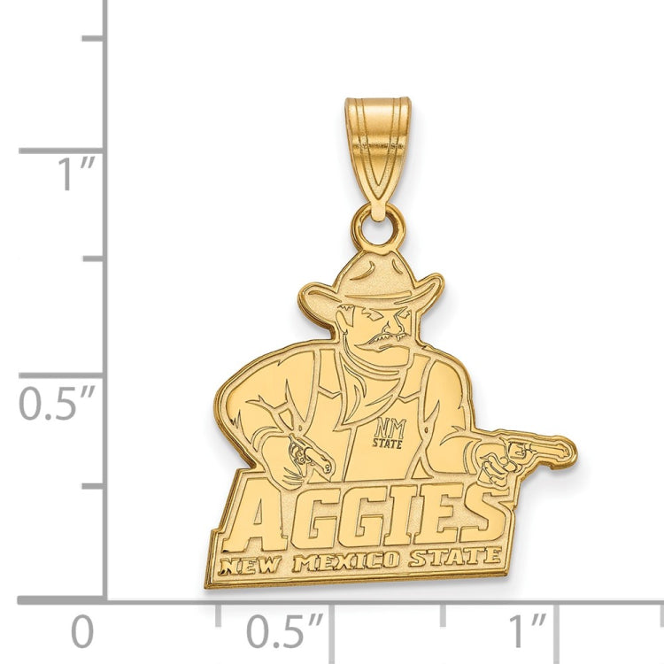 14k Gold LogoArt New Mexico State University Aggies Large Pendant