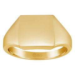 14ky 12mm square face signet ring.