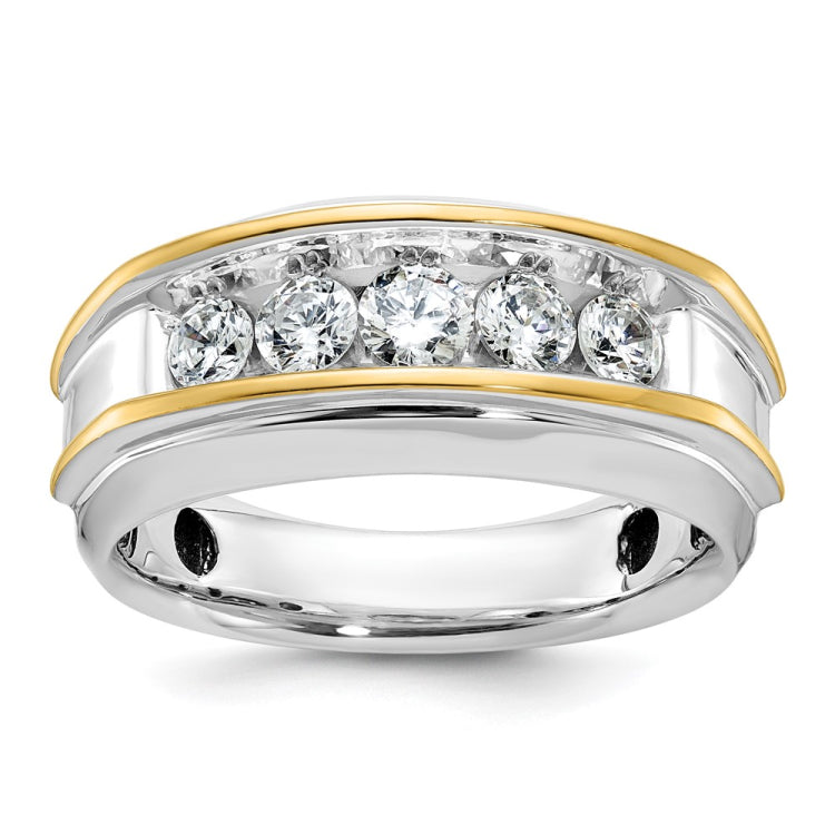 14k Two-tone White and Yellow Gold Fancy Ring *RAW CASTING*
