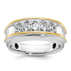 14k Two-tone White and Yellow Gold Fancy Ring *RAW CASTING*