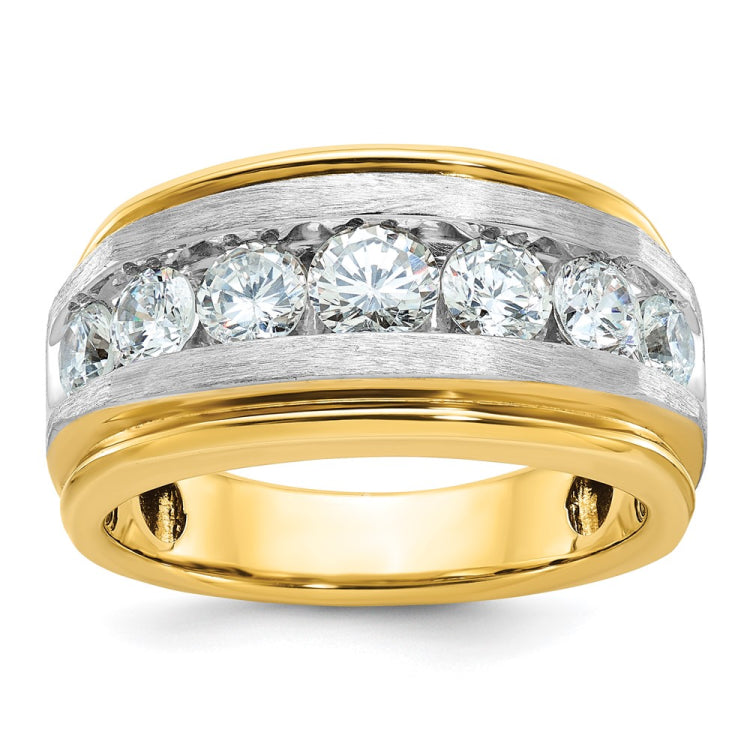 Men's White Gold Band and Satin Finish Mounting