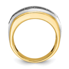 Men's White Gold Band and Satin Finish Mounting