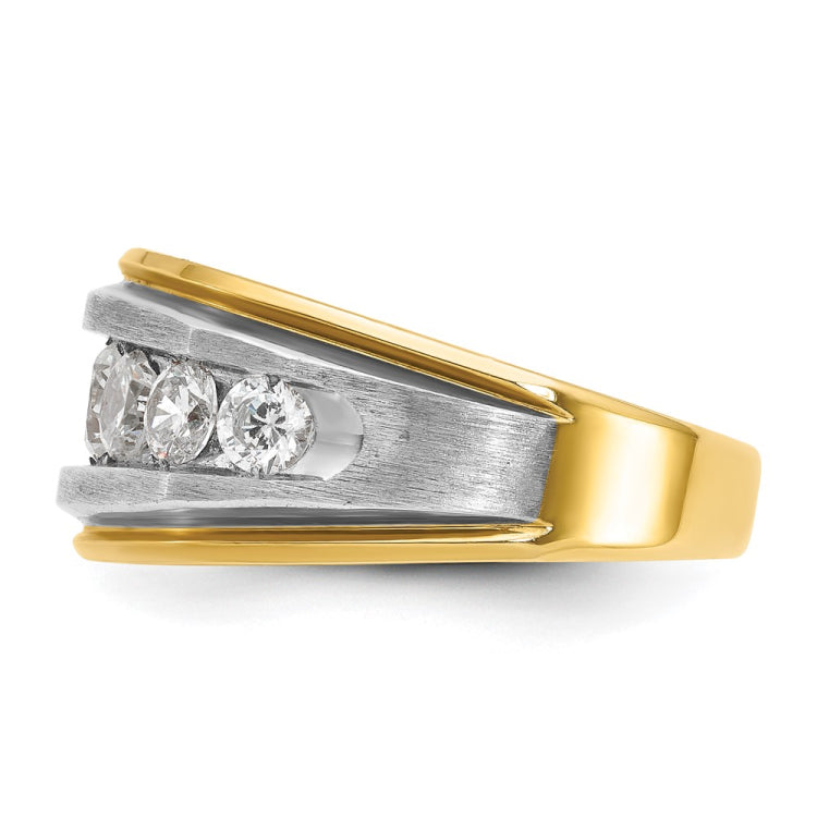 Men's White Gold Band and Satin Finish Mounting