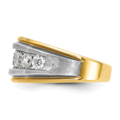 Men's White Gold Band and Satin Finish Mounting
