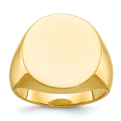10K Polished Signet Men's Ring