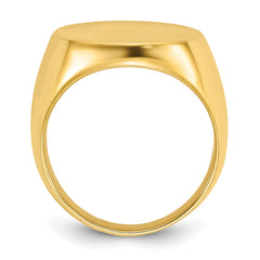 10K Polished Signet Men's Ring