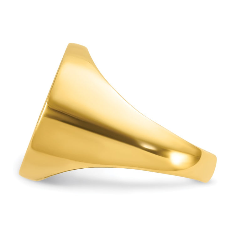 10K Polished Signet Men's Ring