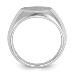10kw 14mm round face signet ring.