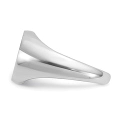 10kw 14mm round face signet ring.