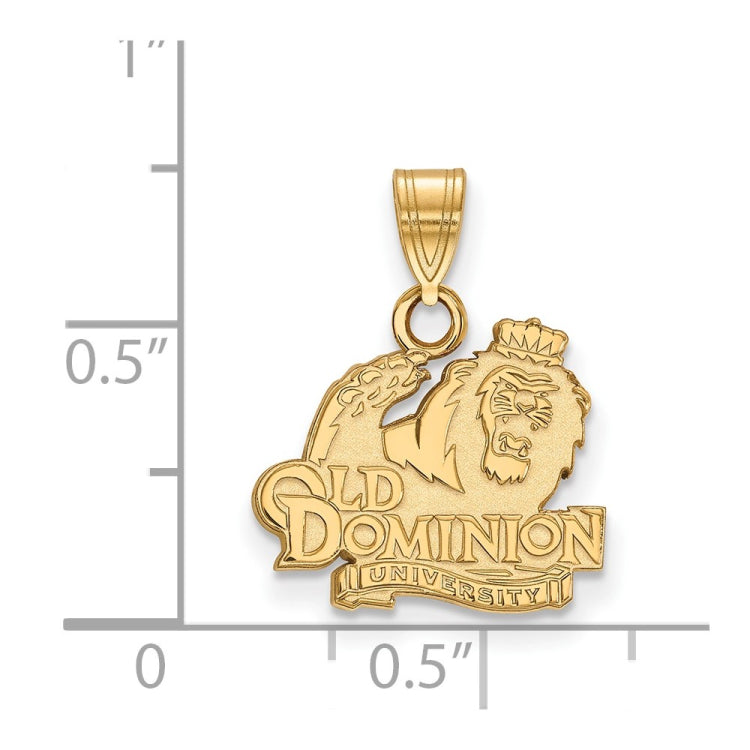 14k Gold LogoArt Old Dominion University Small Pendant