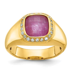 GTS TT DIA/RUBY DOUBLET RING Mounting