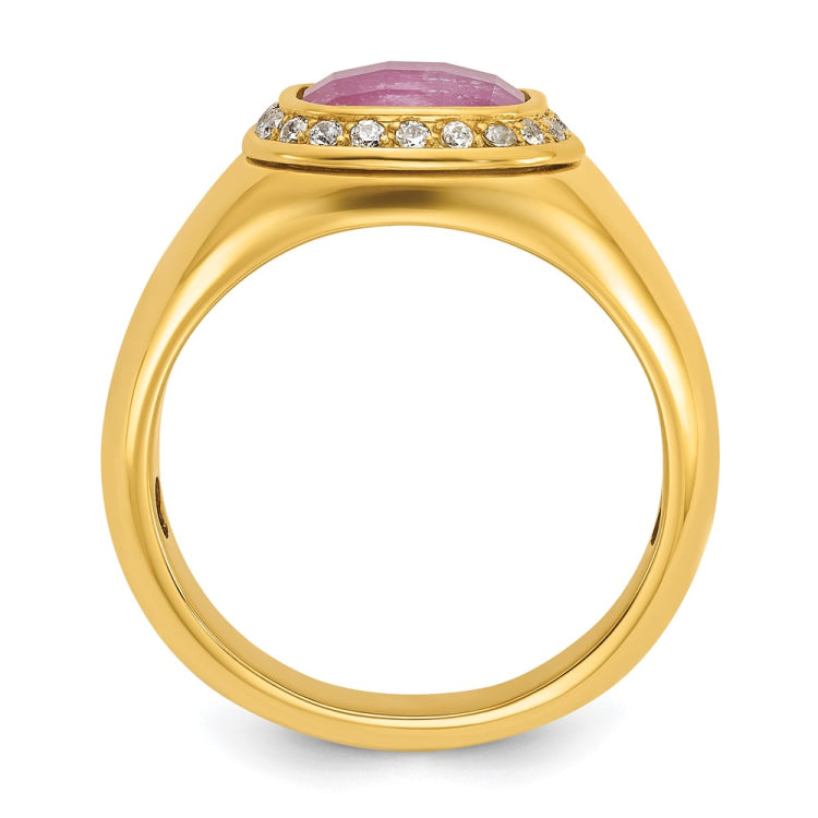 GTS TT DIA/RUBY DOUBLET RING Mounting