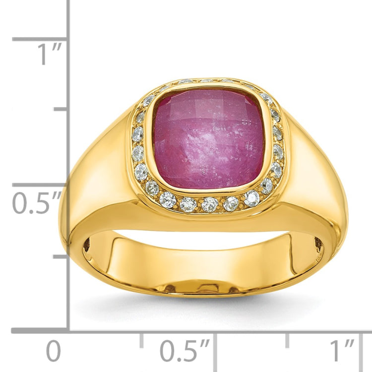 GTS TT DIA/RUBY DOUBLET RING Mounting