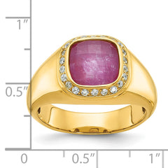 GTS TT DIA/RUBY DOUBLET RING Mounting