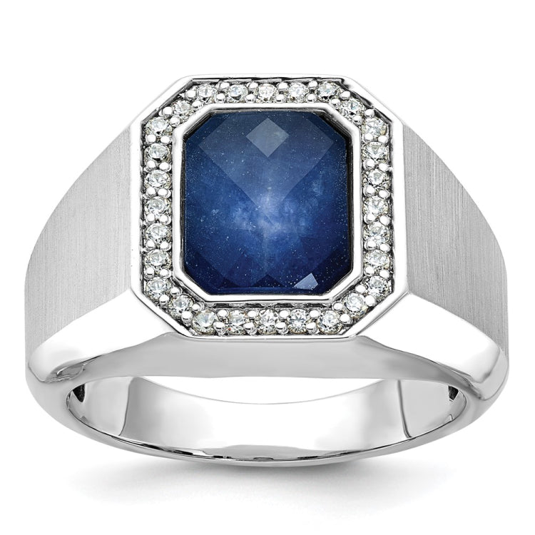GTS WG DIA/BLUE SAPH DOUBLET RING Mounting