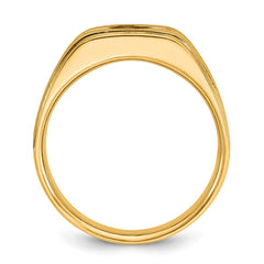 Men's WG Ring with Soft Satin Finish and Black Rhodium Pinstripe Mounting