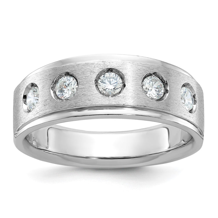 Men's WG Wedding Band with Soft Satin Finish Mounting