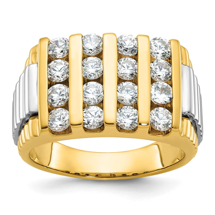 Men's Two-tone 2ct tw Diamond Ring Mounting