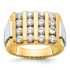 Men's Two-tone 2ct tw Diamond Ring Mounting