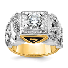 SHRINE/EAGLE DIAMOND MASONIC RING Mounting