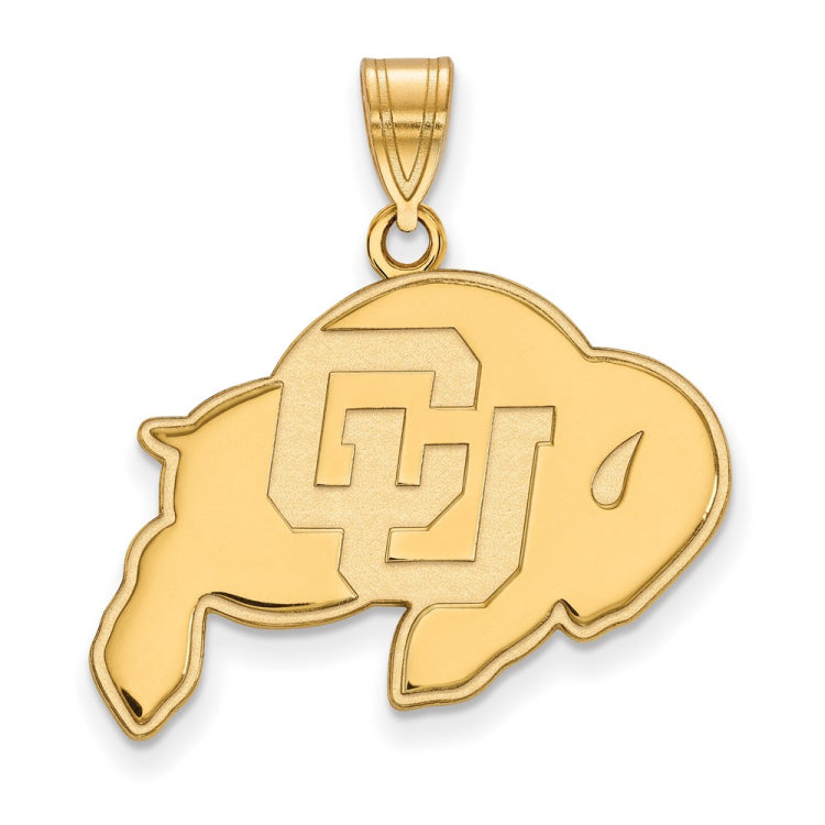 14k Gold LogoArt University of Colorado Buffalo Large Pendant