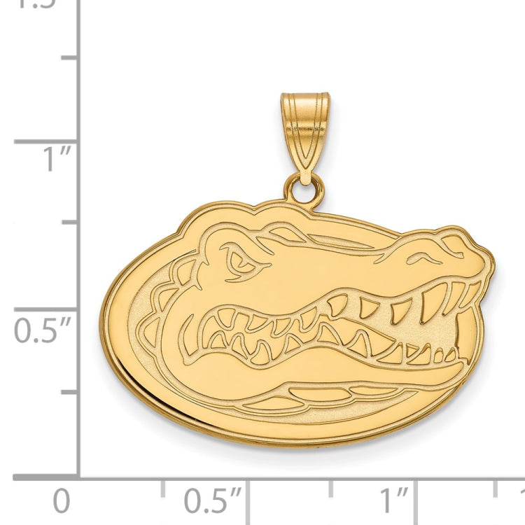 14k Gold LogoArt University of Florida Gator Large Pendant