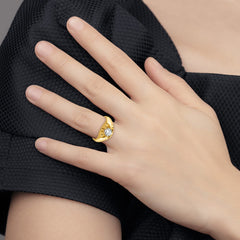 Men's Diamond Solitaire Ring with Bright Polish Finish Mounting