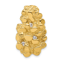 Men's Yellow Gold Nugget Pendant with Lab Grown VS/SI+ G+ Dias