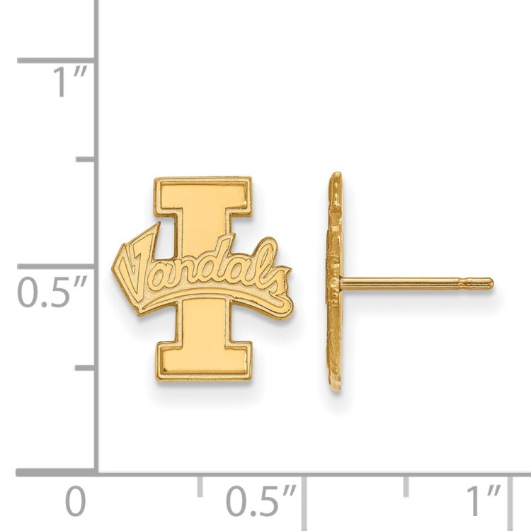 14k Gold LogoArt University of Idaho Vandals Small Post Earrings