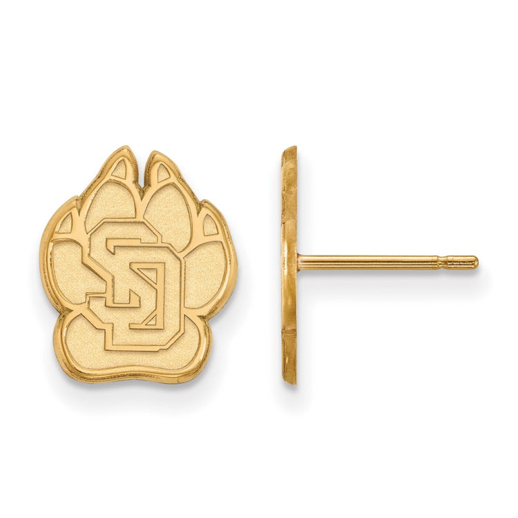 14k Gold LogoArt University of South Dakota Small Post Earrings