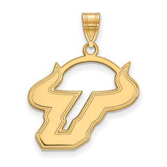 14k Gold LogoArt University of South Florida Bull Large Pendant