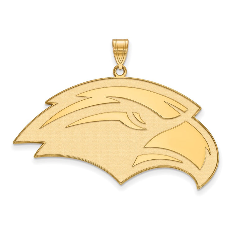 14k Gold LogoArt University of Southern Mississippi Eagle Extra Large Pendant