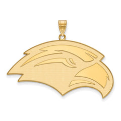 14k Gold LogoArt University of Southern Mississippi Eagle Extra Large Pendant