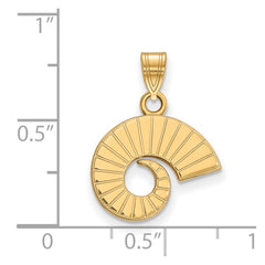 14k Gold LogoArt Colorado State University Ram Horn Small Pendant