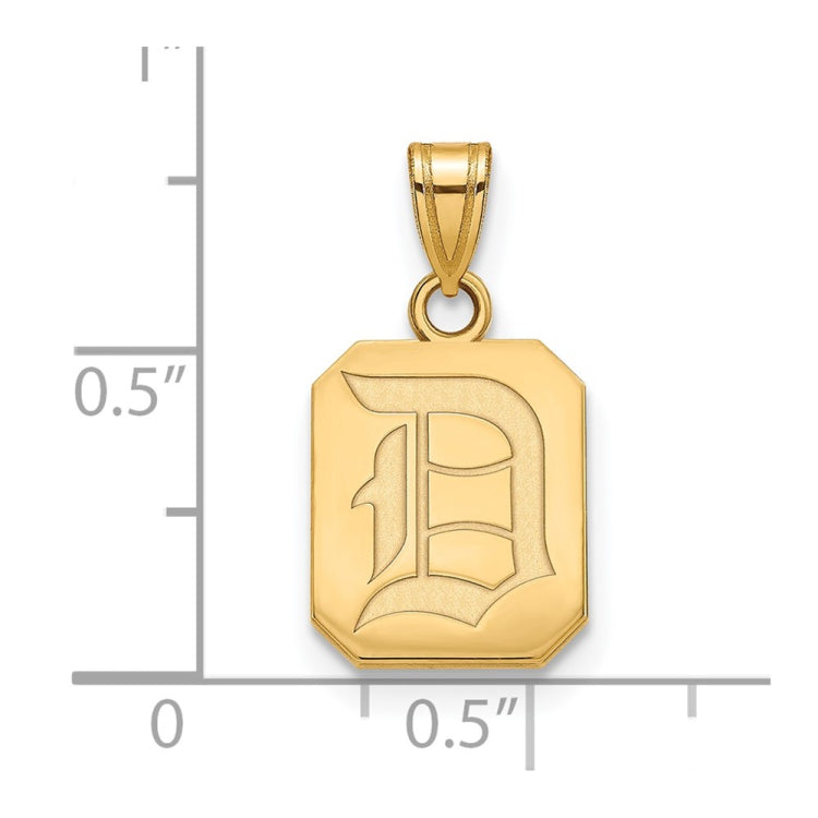 14k Gold LogoArt Duquesne University Letter D Small Pendant