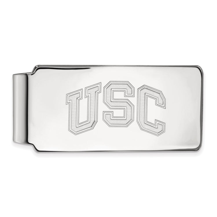 14k White Gold University of Southern California U-S-C Money Clip
