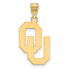 14k Gold LogoArt University of Oklahoma O-U Large Pendant